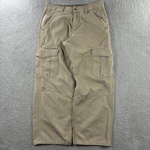 VTG‎ Y2K Levis SilverTab Pants 32x30 Khaki Cargo Trooper Baggy Skate Distressed